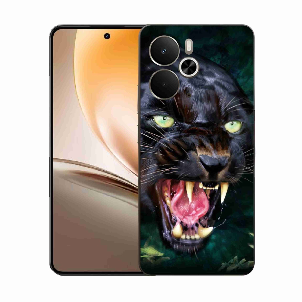 Gelový kryt mmCase na Realme 14 5G - rozzuřený černý panter