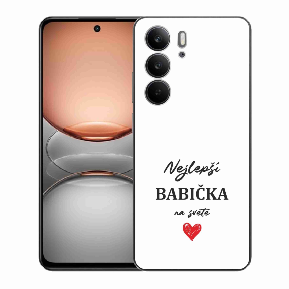 Gelový kryt mmCase na Realme C75 - nejlepší babička 1 bílé pozadí