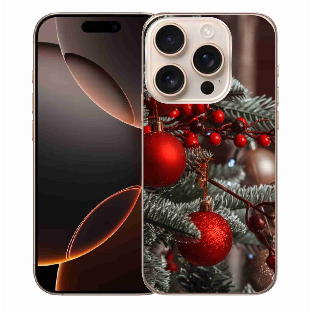 Gelový kryt mmCase na iPhone 16 Pro Max - vánoční ozdoby 2