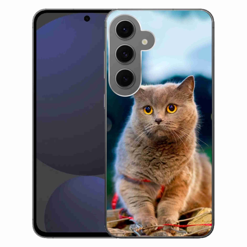 Gelový kryt mmCase na Samsung Galaxy S24 FE - britská modrá 2