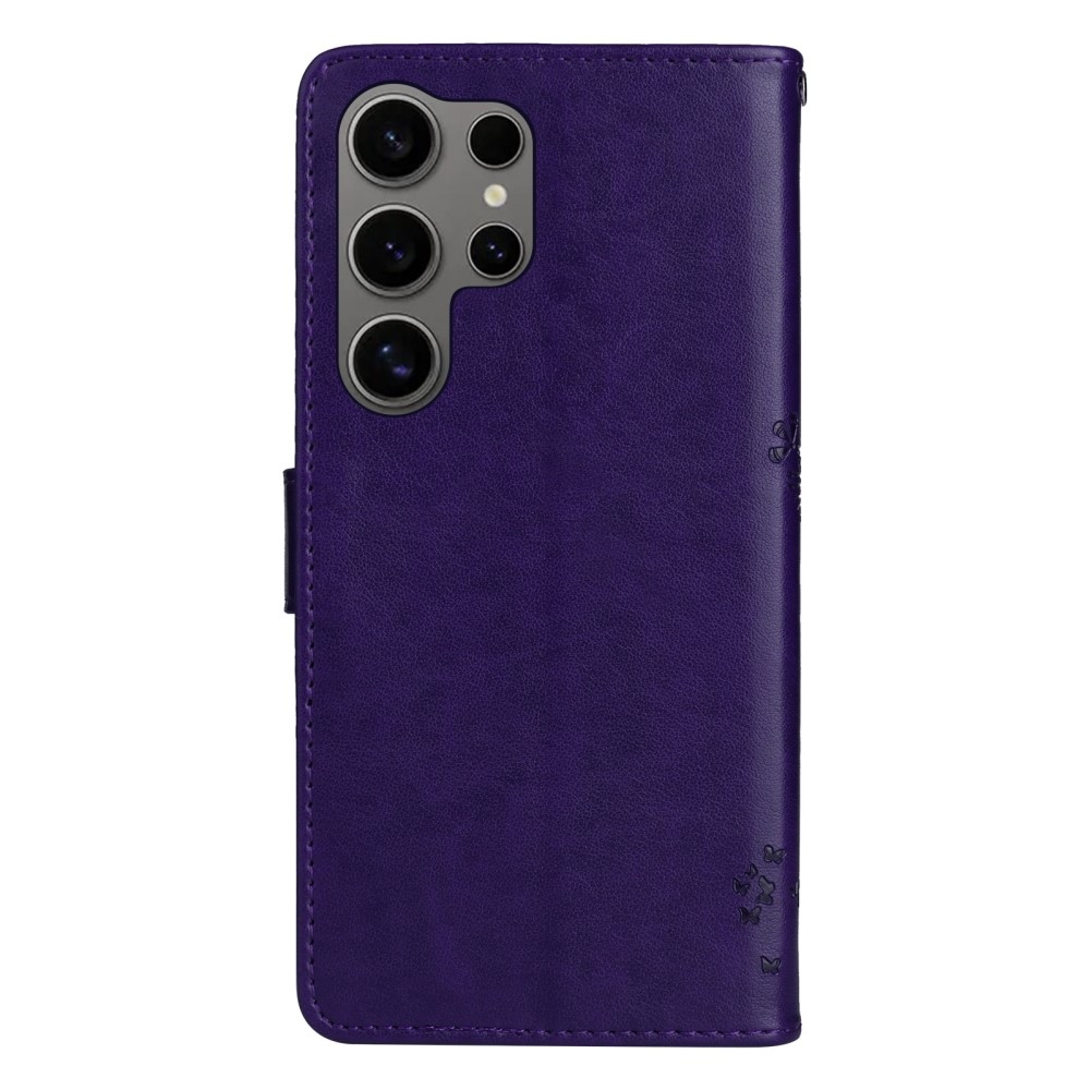 Trees knížkové pouzdro na Samsung Galaxy S25 Ultra - tmavěfialové