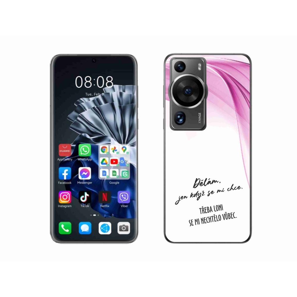 Gelový kryt mmCase na Huawei P60 Pro - vtipný text 12 bílé pozadí