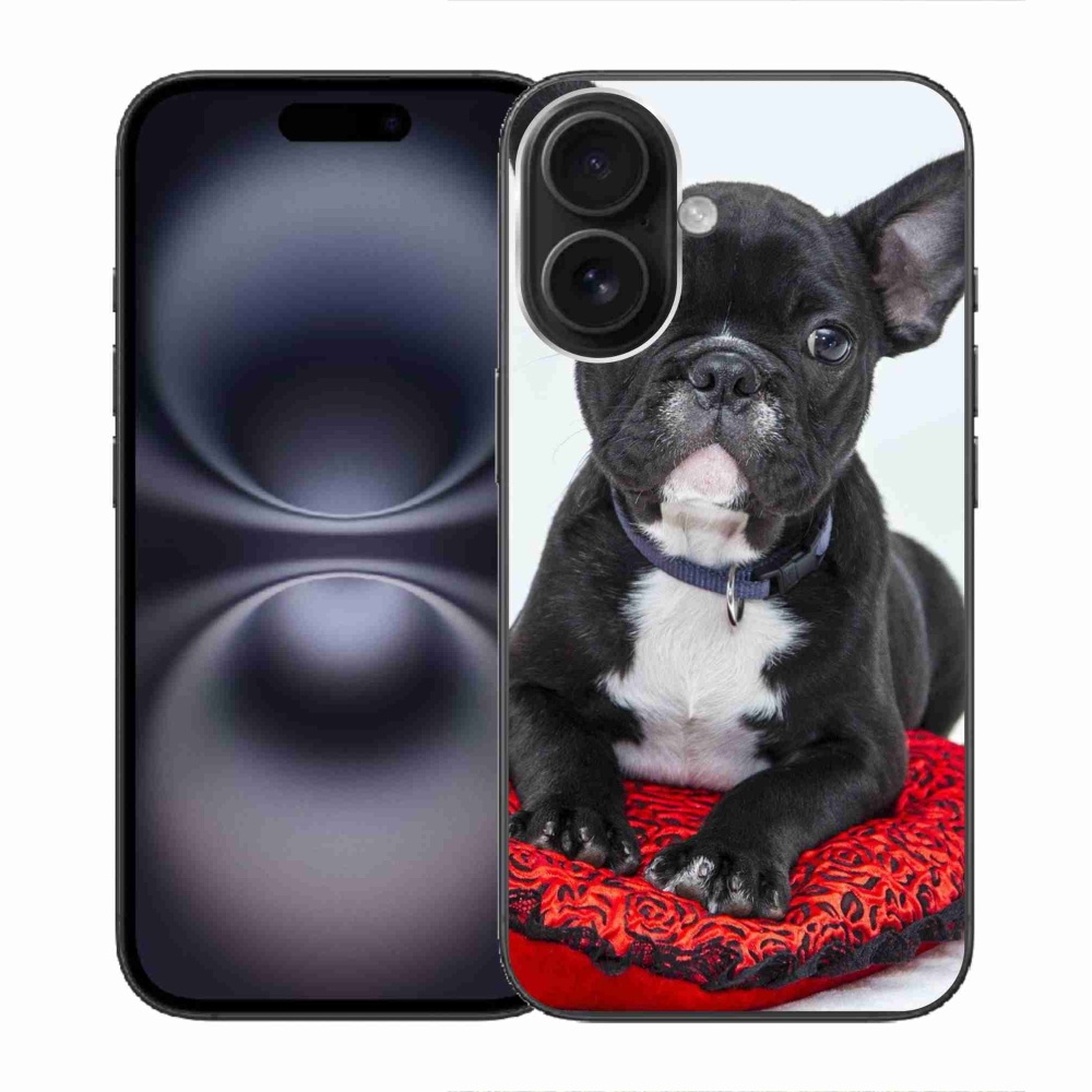Gelový obal mmCase na iPhone 16 - buldok