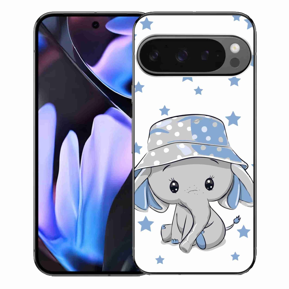 Gelový kryt mmCase na Google Pixel 9 Pro XL - modrý slon