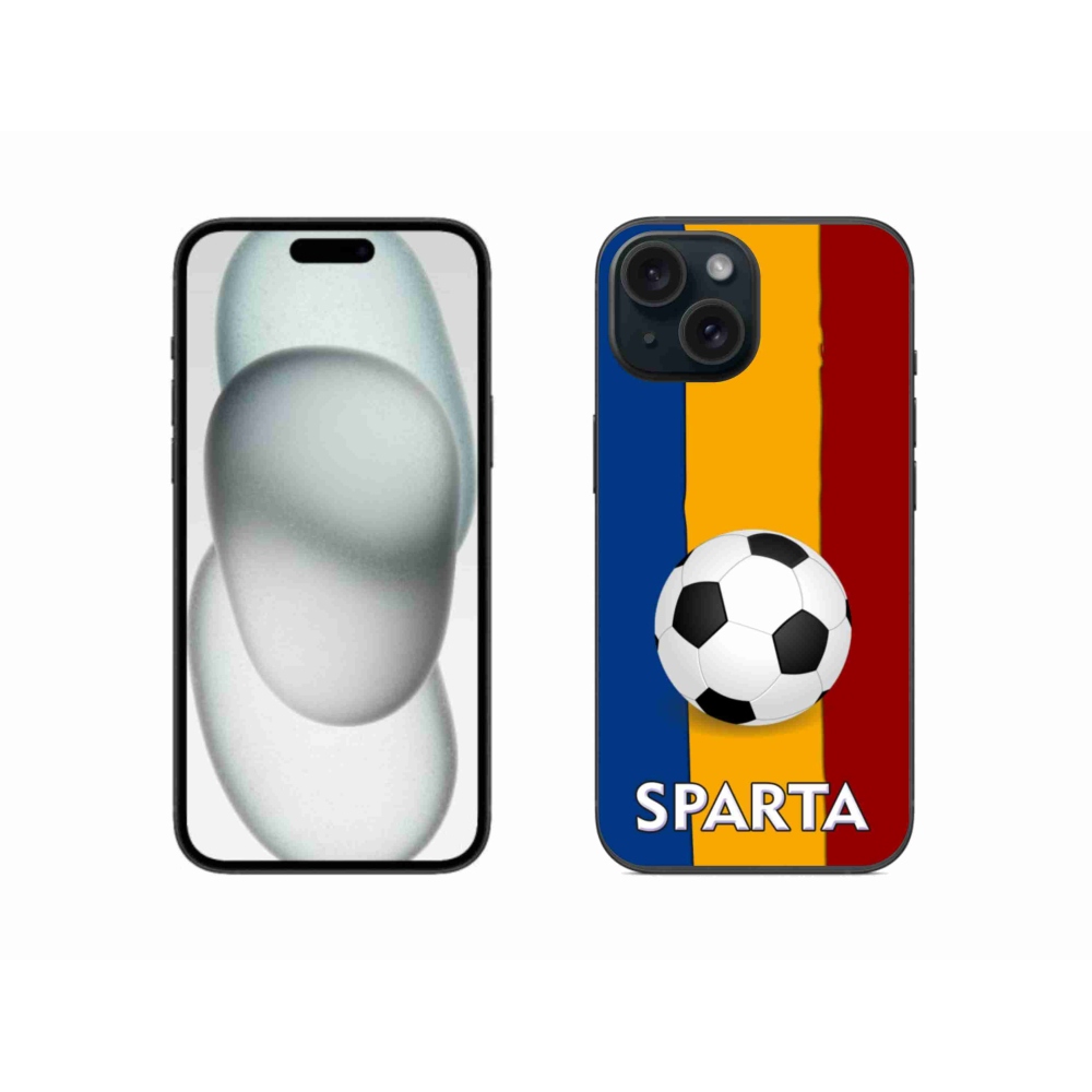 Gelový kryt mmCase na iPhone 15 - fotbal 1