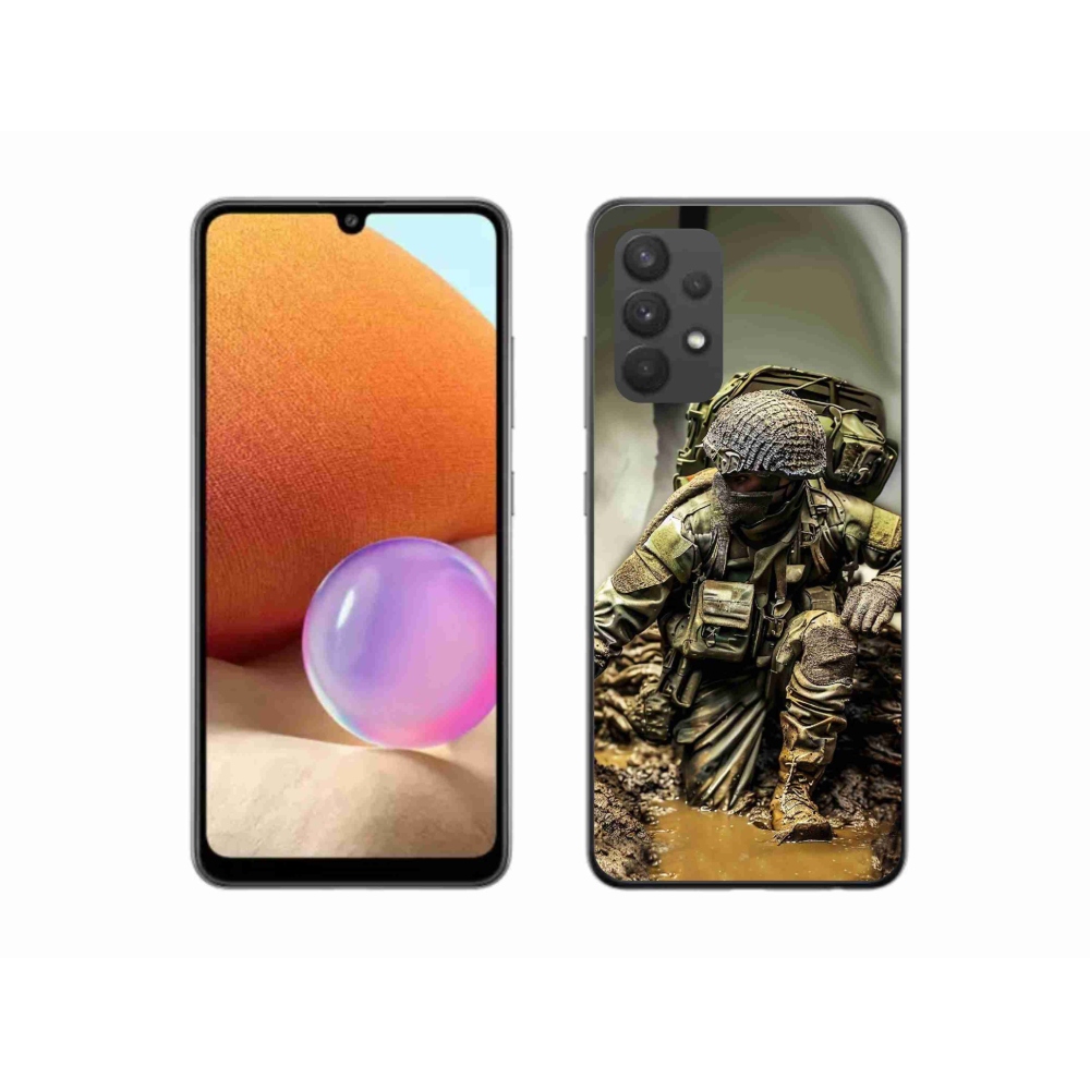 Gelový kryt mmCase na Samsung Galaxy A32 4G - voják