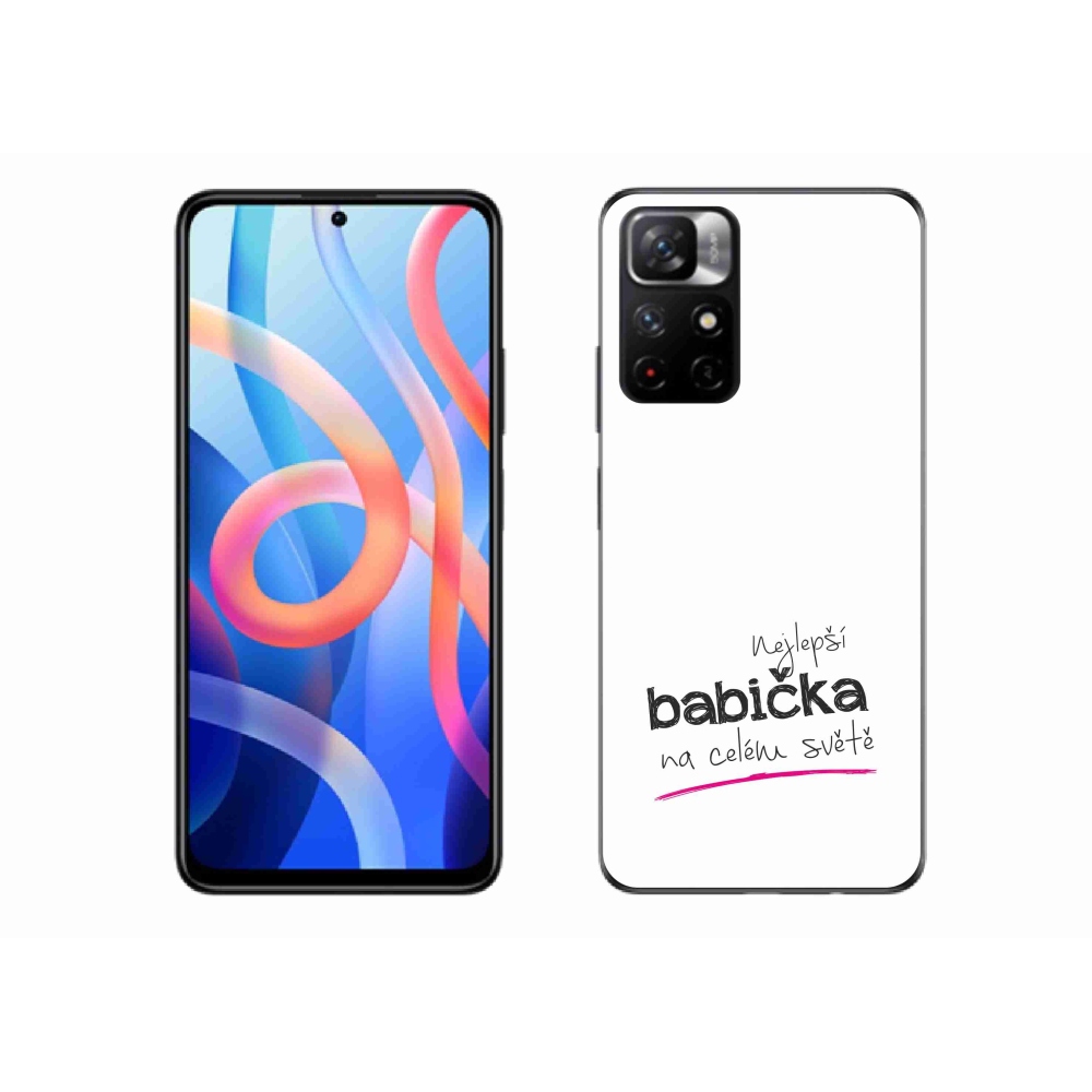 Gelový kryt mmCase na Xiaomi Redmi Note 11S 5G - nejlepší babička 4 bílé pozadí