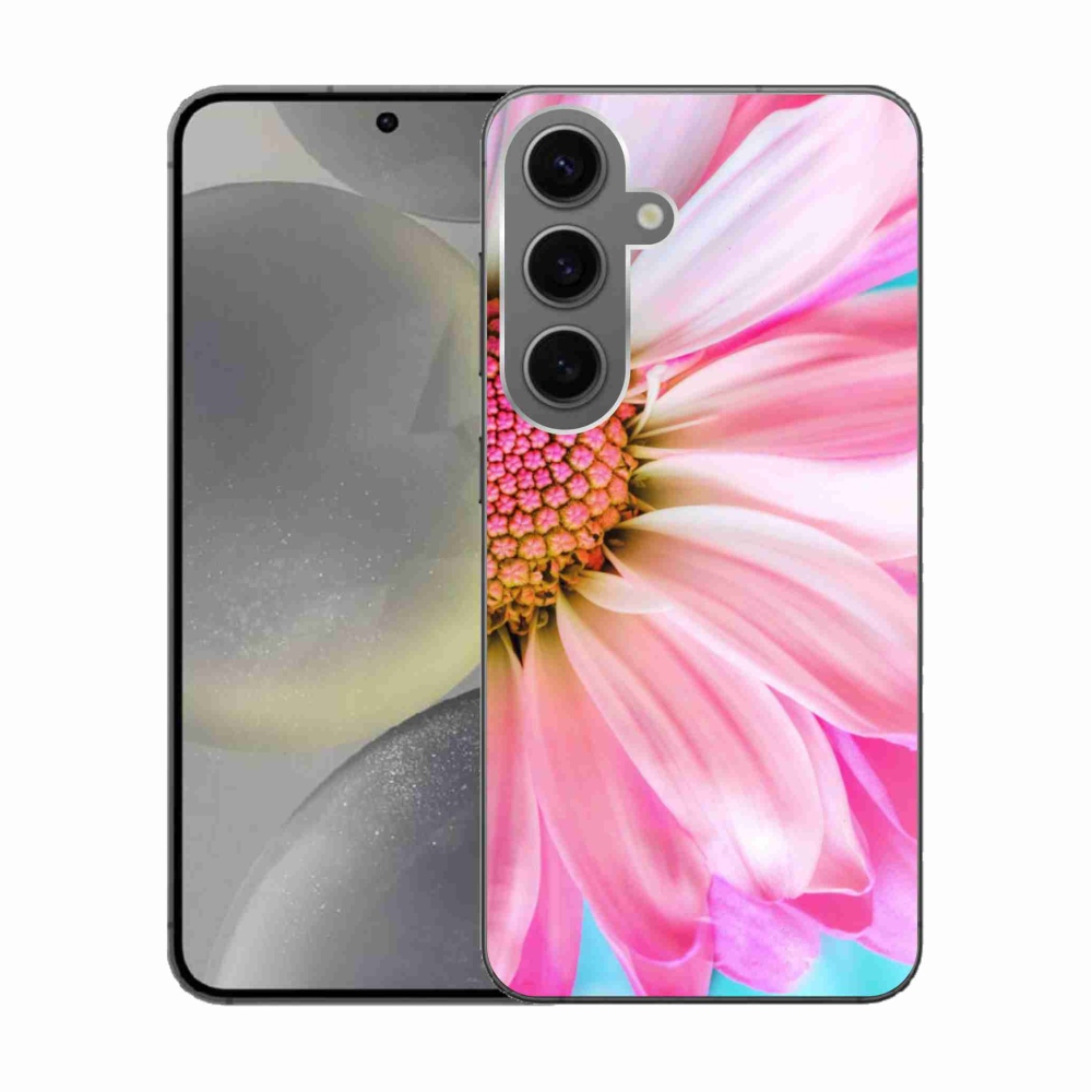 Gelový kryt mmCase na Samsung Galaxy S24 - růžová květina