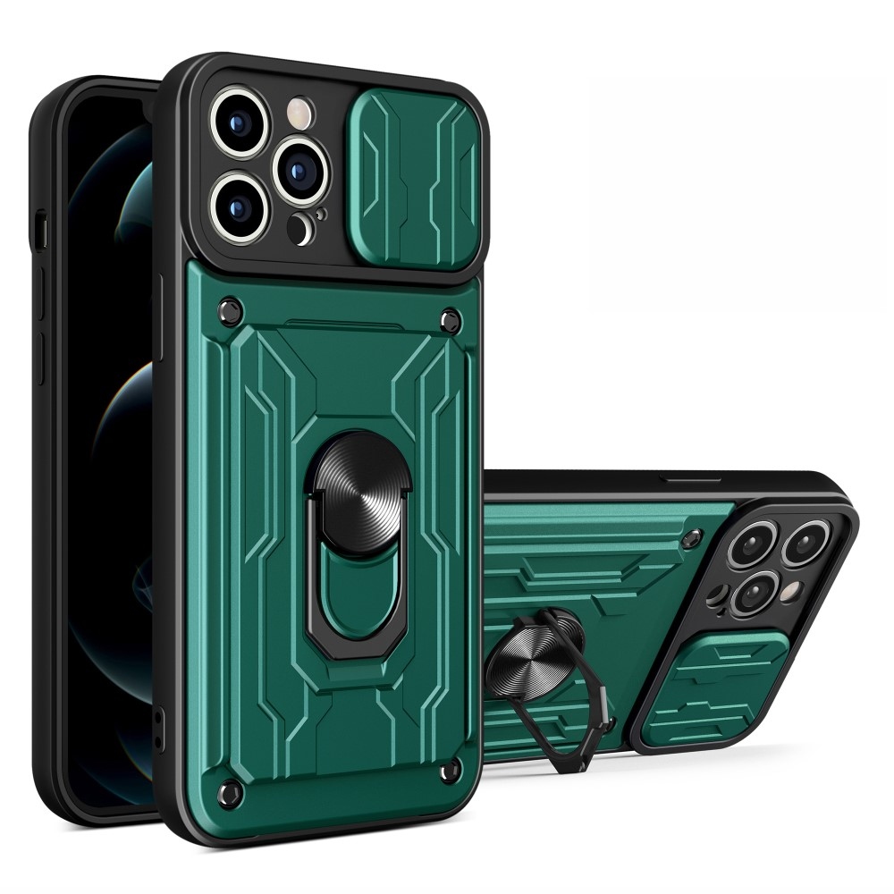 Slide odolný kryt na iPhone 15 Pro Max - zelený