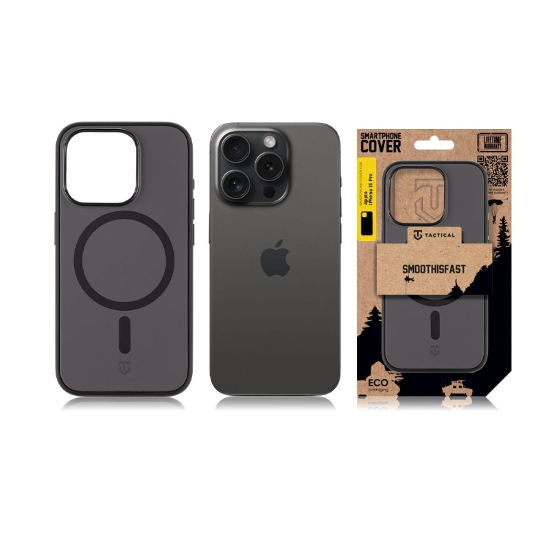 Tactical MagForce SmoothIsFast Kryt pro Apple iPhone 15 Pro Asphalt