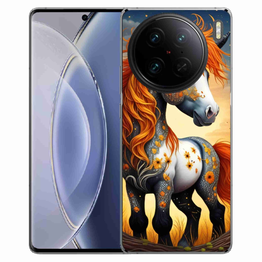 Gelový kryt mmCase na Vivo X90 Pro - barevný poník