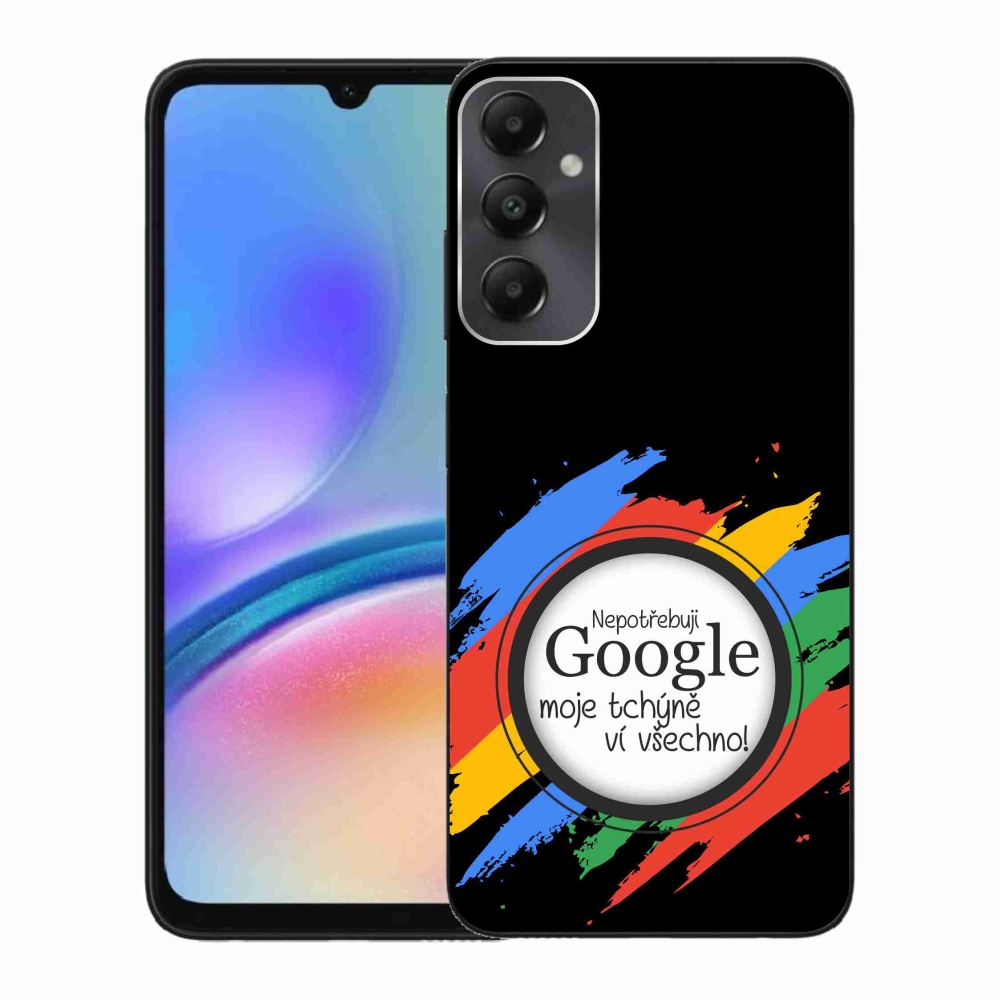 Gelový kryt mmCase na Samsung Galaxy A05s - tchýně ví všechno černé pozadí