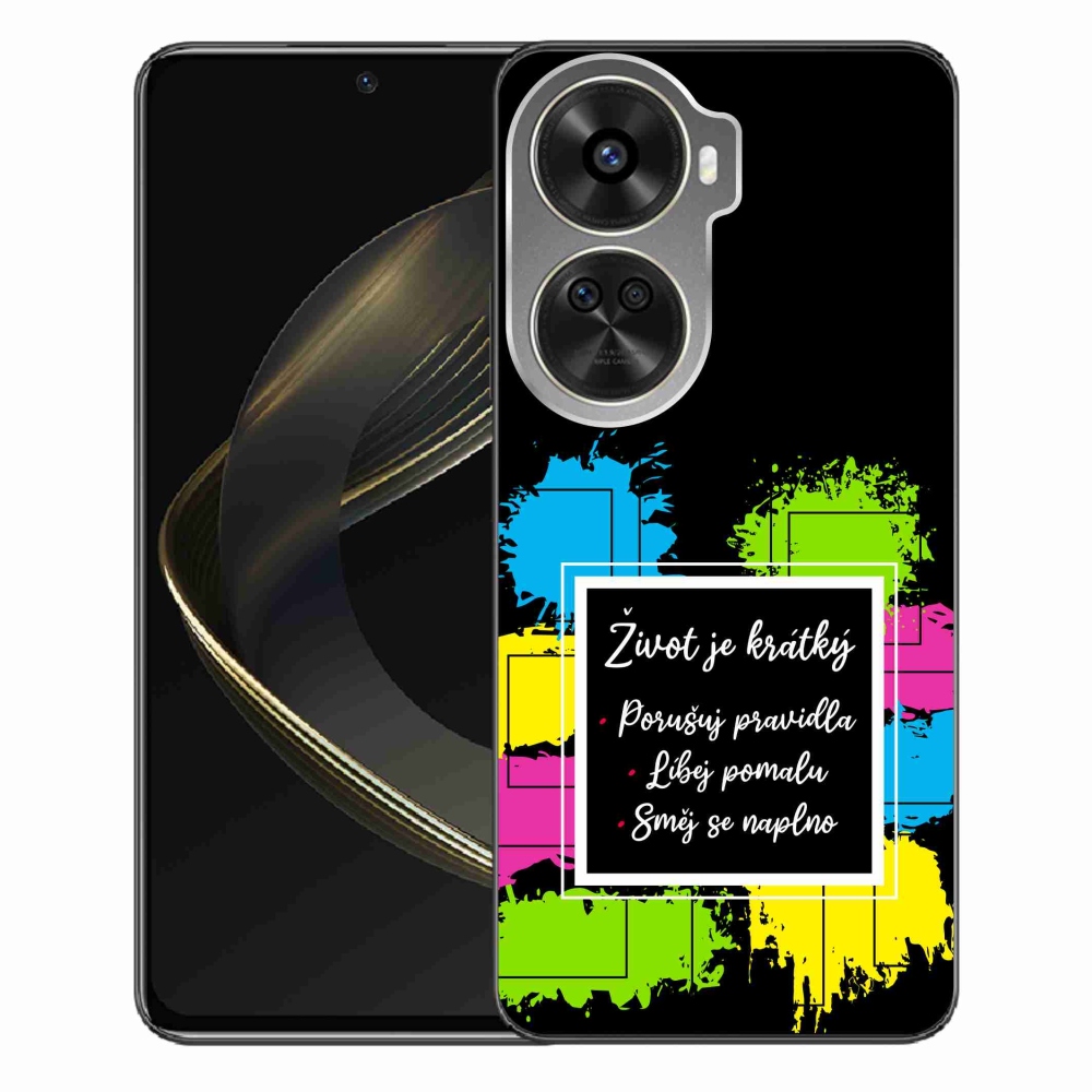 Gelový kryt mmCase na Huawei Nova 12 SE - citát 5 černé pozadí