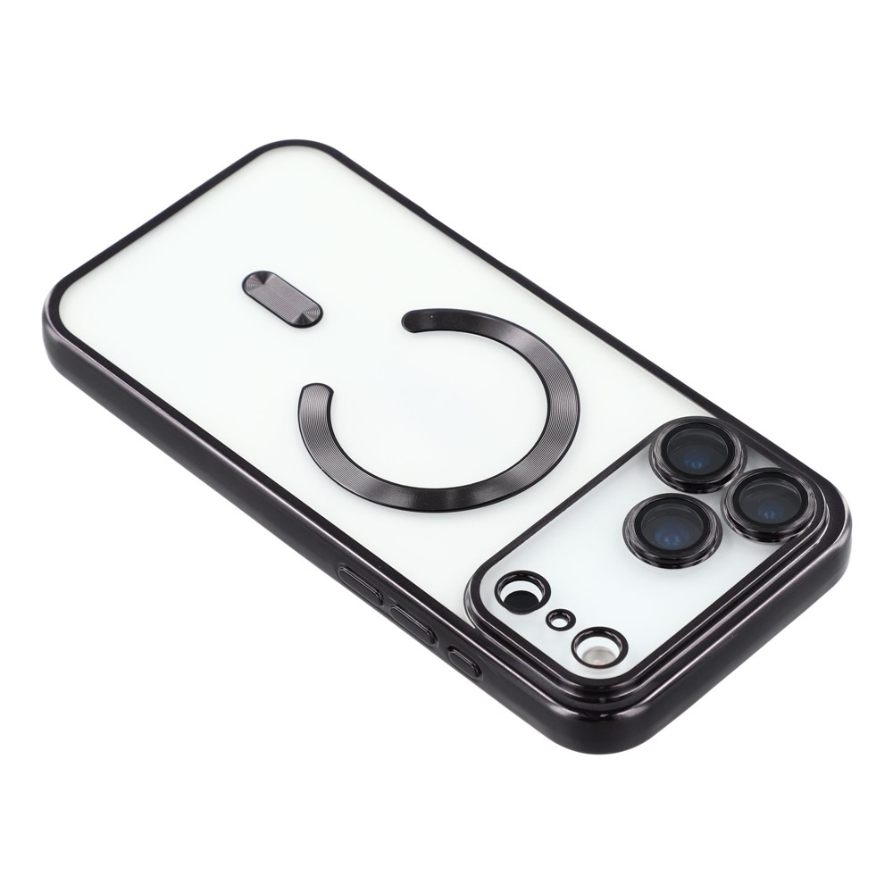 Veins gelový obal s ochranným sklem fotoaparátu na iPhone 18 Pro Max/17 Pro Max - černý