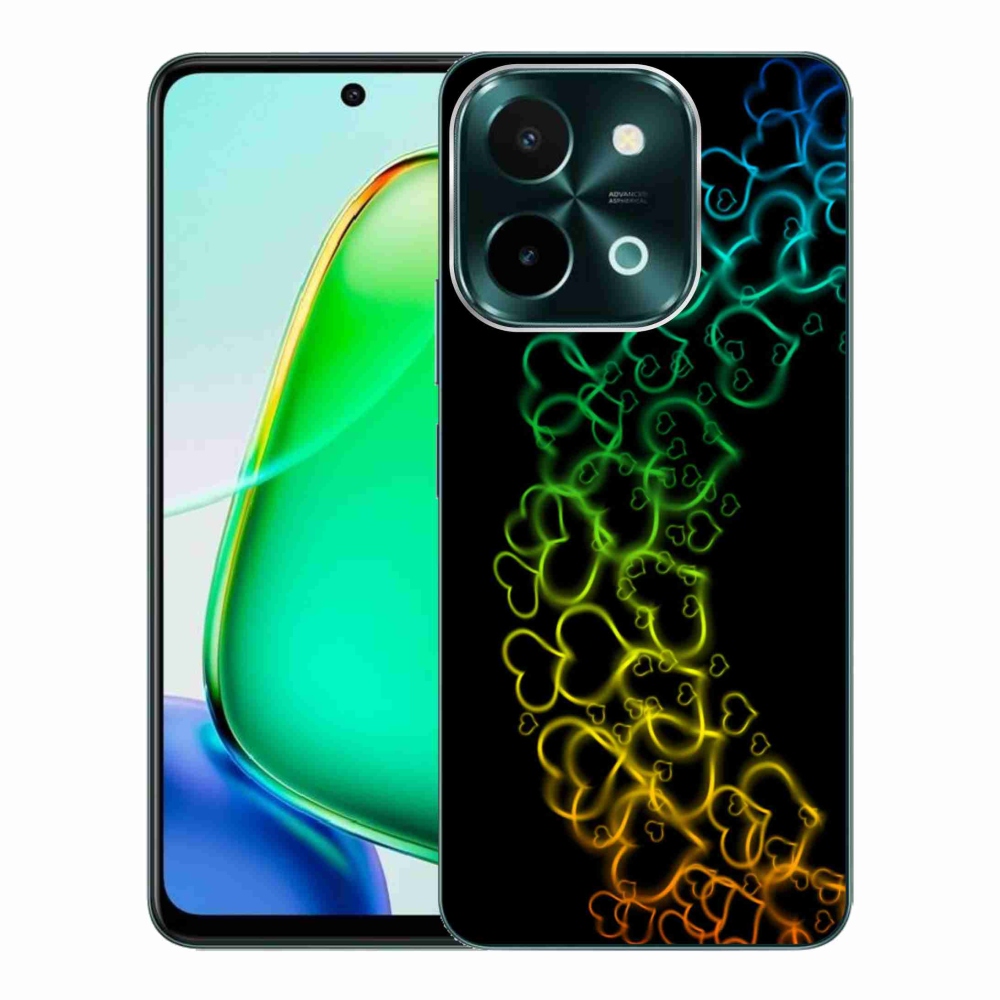 Gelový kryt mmCase na Vivo Y28 - barevná srdíčka