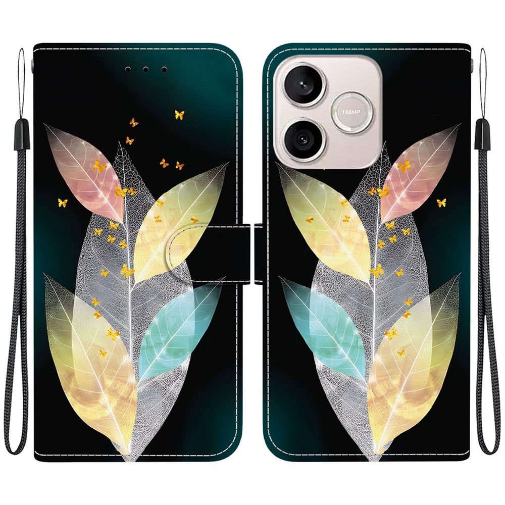 Versatile knížkové pouzdro na Honor 600 Lite 5G - barevné listy