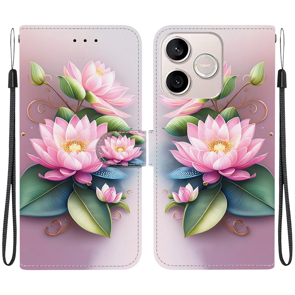Versatile knížkové pouzdro na Honor 600 Lite 5G - lotusový květ