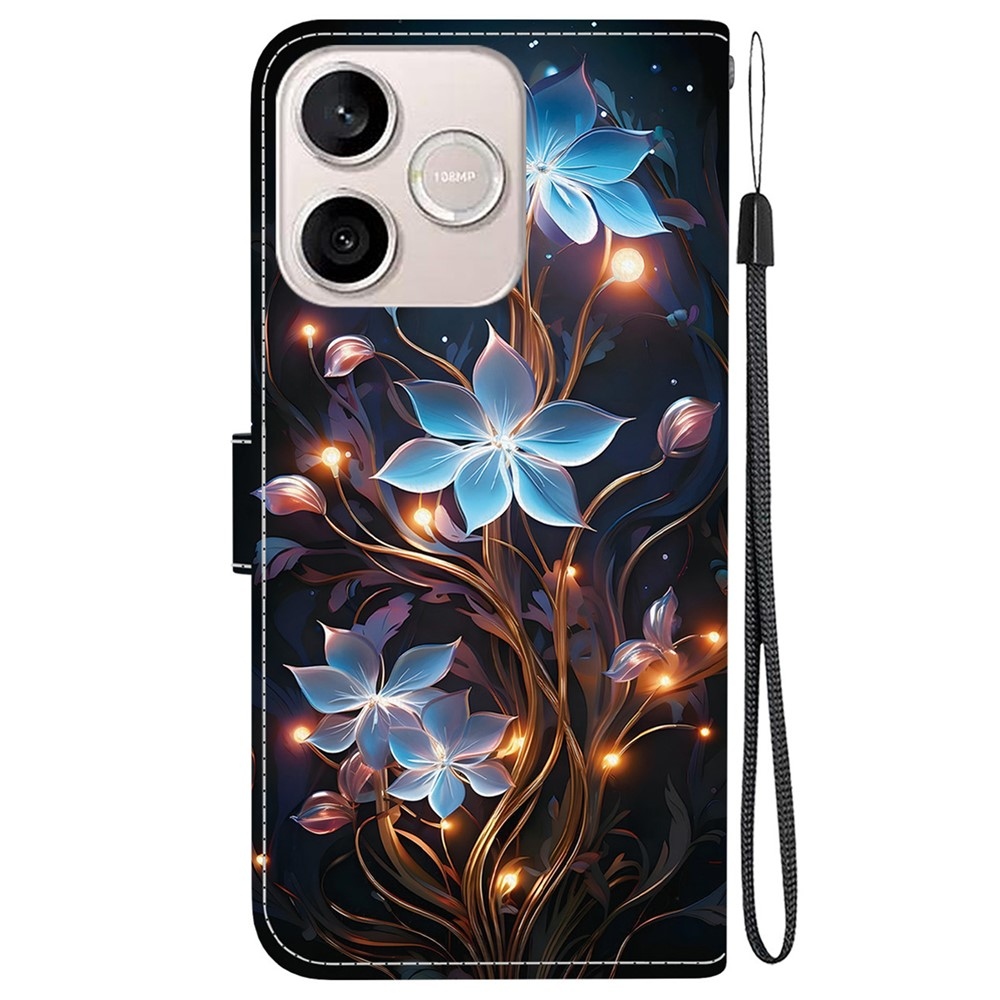 Versatile knížkové pouzdro na Honor 600 Lite 5G - modré květy