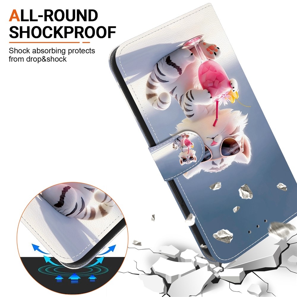 Versatile knížkové pouzdro na Realme 16 Pro+ 5G - bílý tygřík