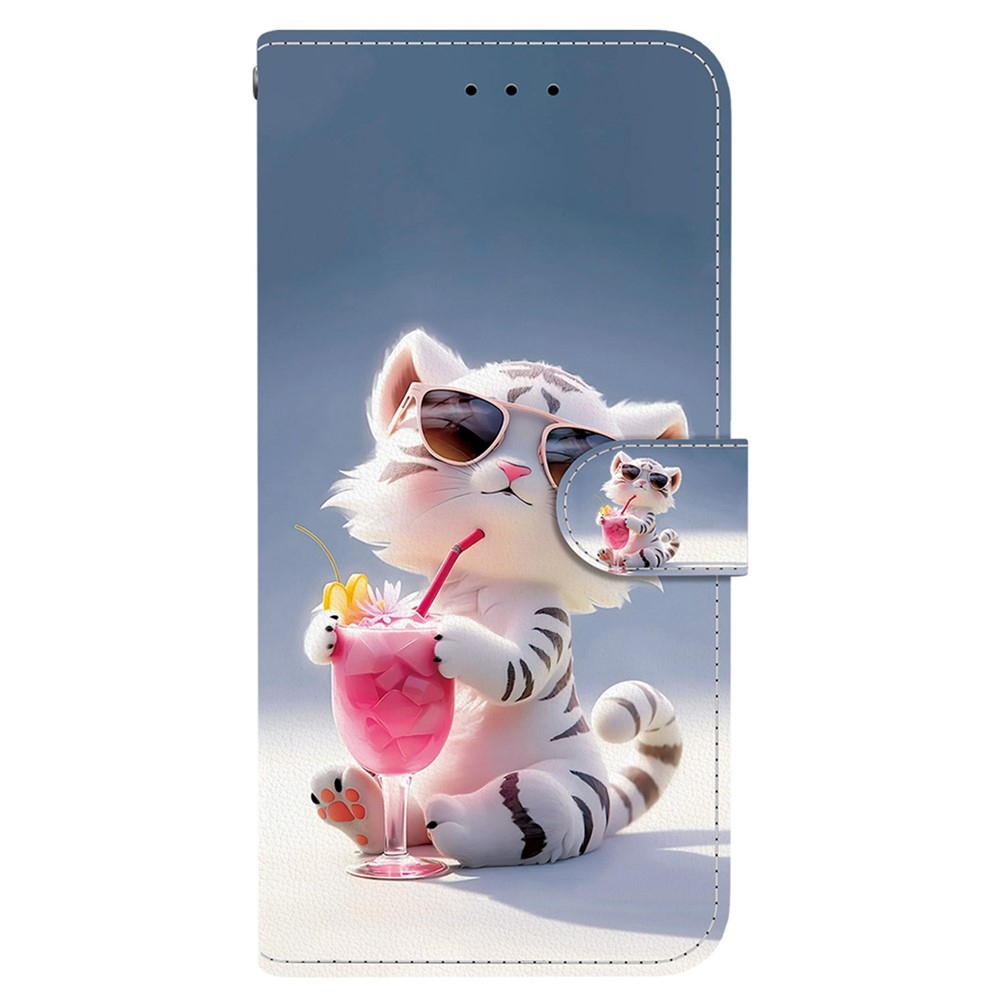 Versatile knížkové pouzdro na Realme 16 Pro+ 5G - bílý tygřík