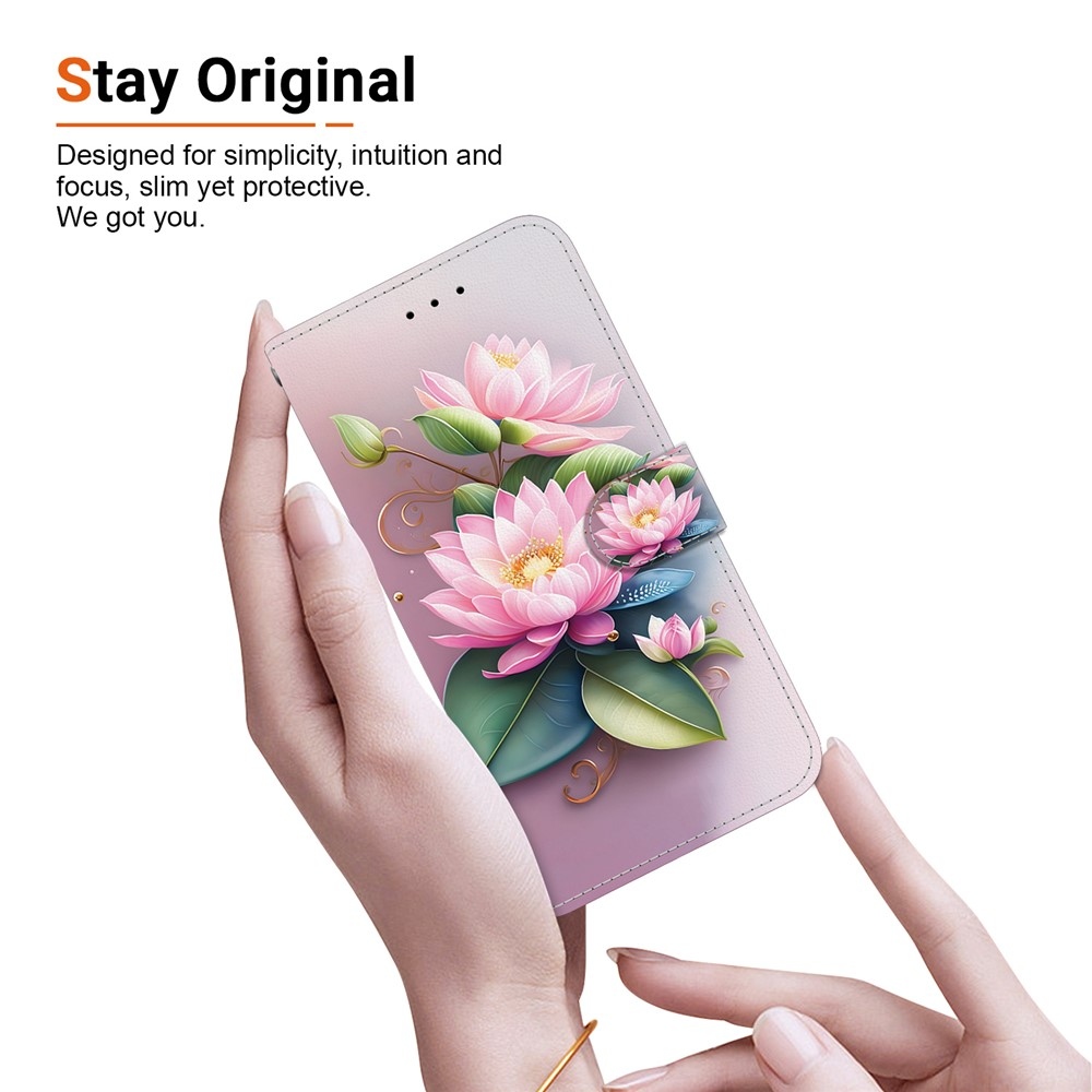 Versatile knížkové pouzdro na Realme 16 Pro+ 5G - lotusový květ