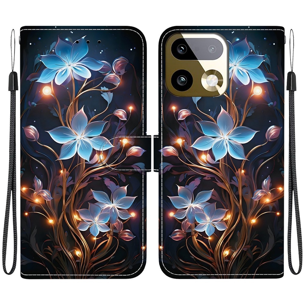 Versatile knížkové pouzdro na Realme 16 Pro+ 5G - modré květy