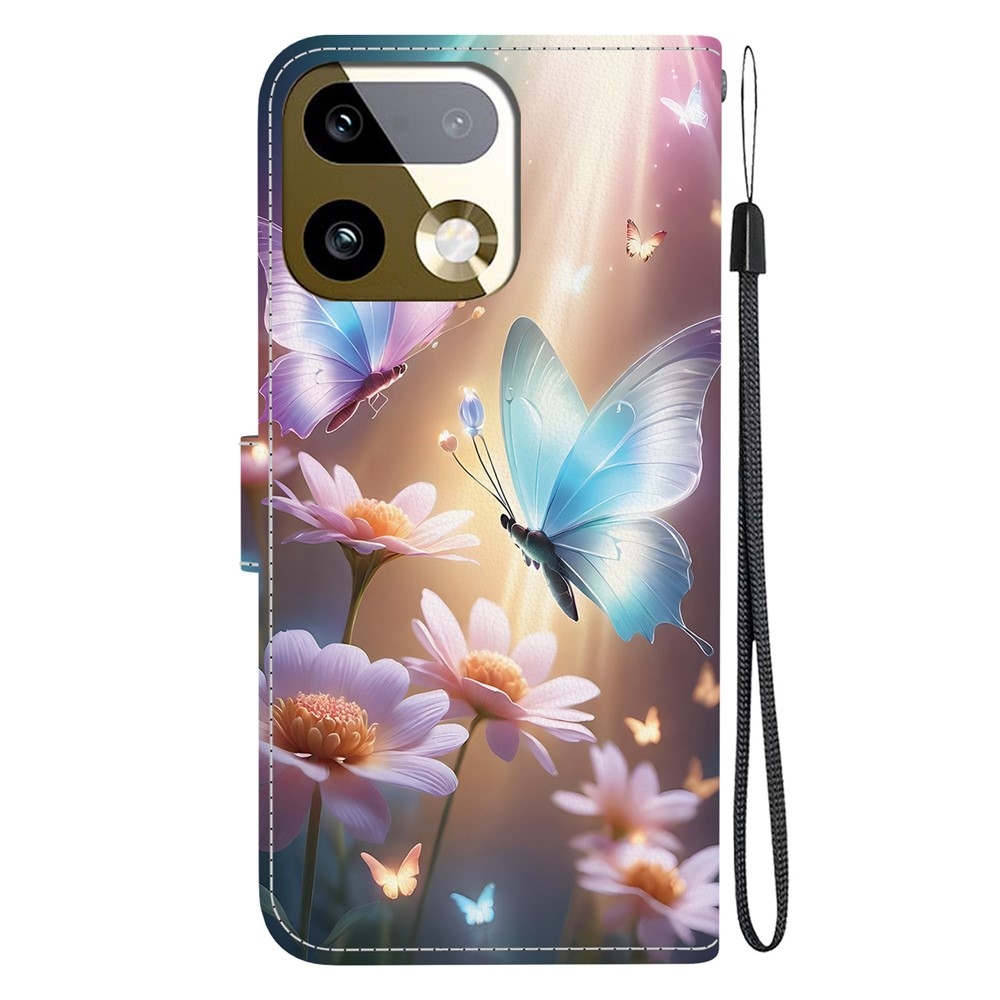 Versatile knížkové pouzdro na Realme 16 Pro+ 5G - motýli a kopretiny
