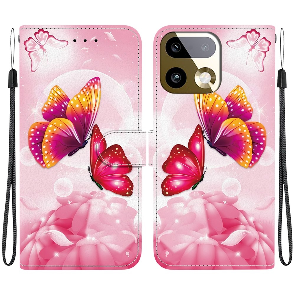 Versatile knížkové pouzdro na Realme 16 Pro+ 5G - růžoví motýli