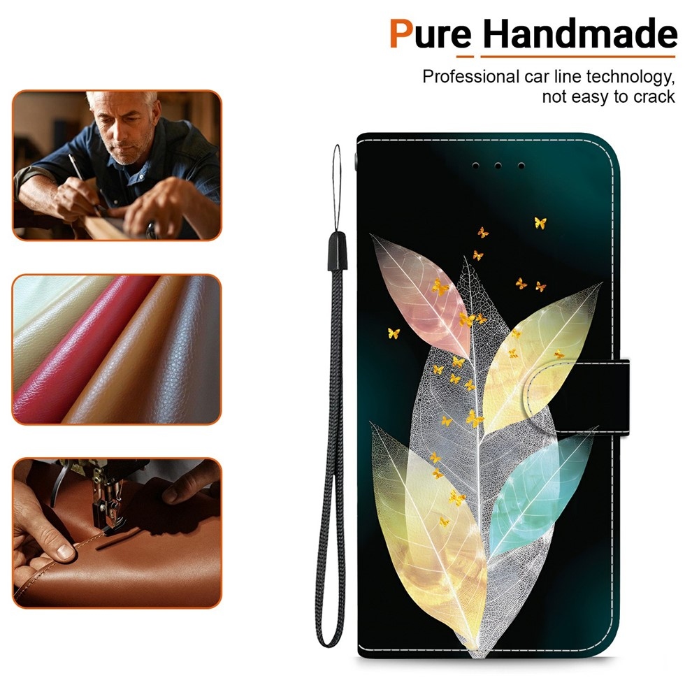 Versatile knížkové pouzdro na Samsung Galaxy S26 FE - barevné listy