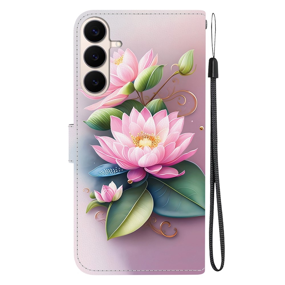 Versatile knížkové pouzdro na Samsung Galaxy S26 FE - lotusový květ