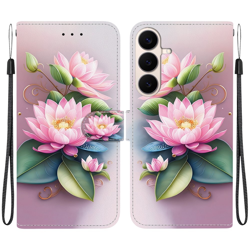 Versatile knížkové pouzdro na Samsung Galaxy S26 FE - lotusový květ