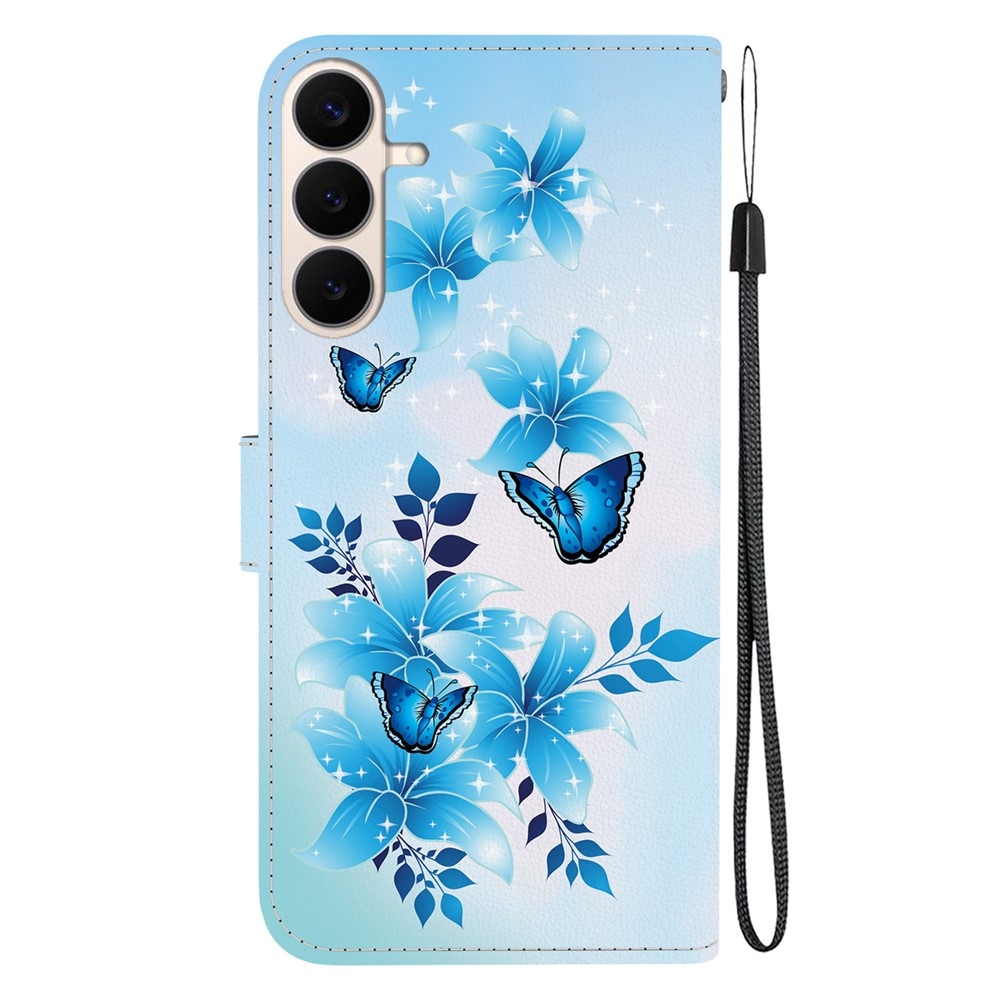 Versatile knížkové pouzdro na Samsung Galaxy S26 FE - modří motýli
