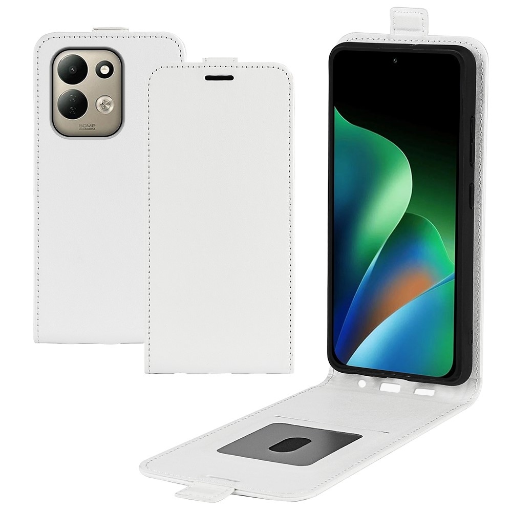 Vertical knížkové pouzdro na Xiaomi Redmi 17 4G/5G - bílé