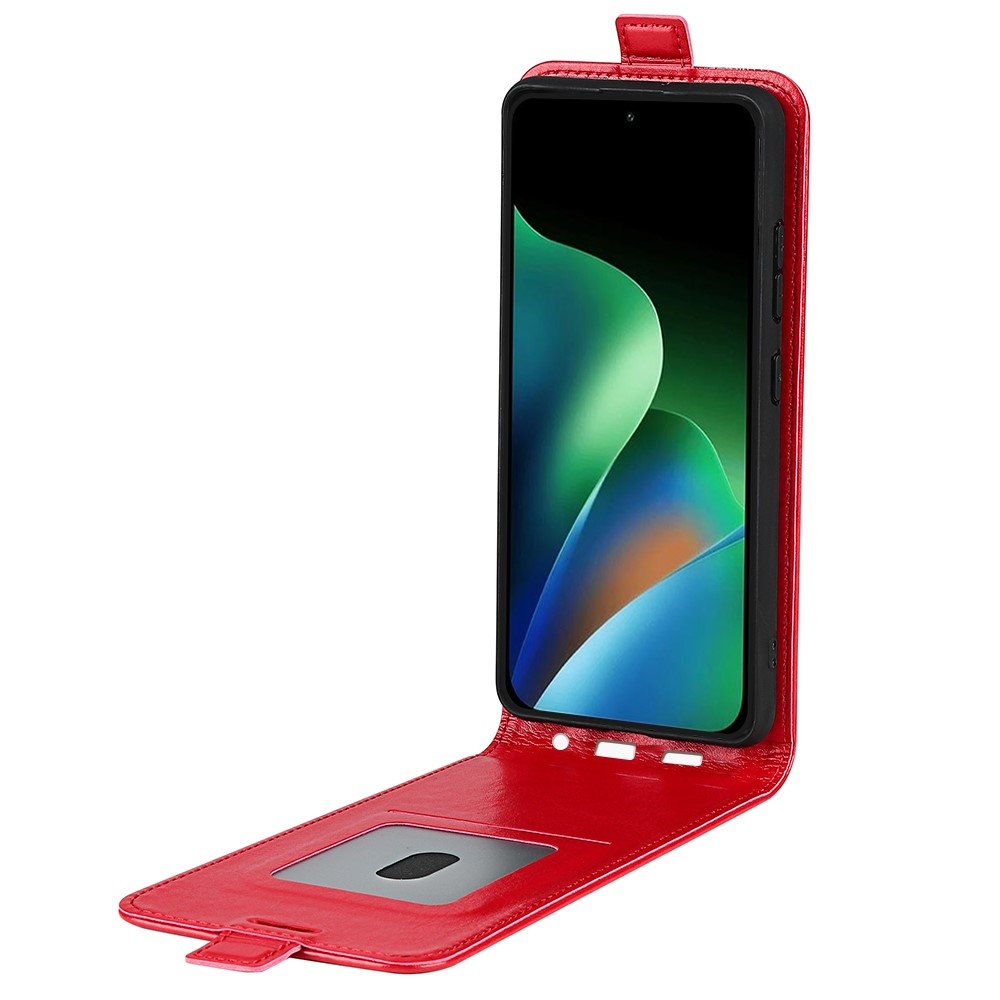 Vertical knížkové pouzdro na Xiaomi Redmi 17 4G/5G - červené