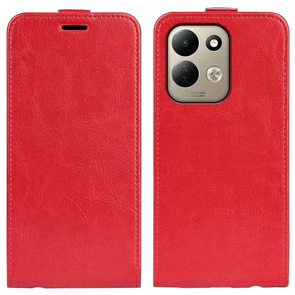 Vertical knížkové pouzdro na Xiaomi Redmi 17 4G/5G - červené