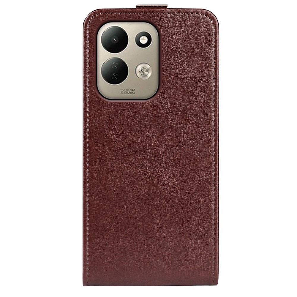 Vertical knížkové pouzdro na Xiaomi Redmi 17 4G/5G - hnědé