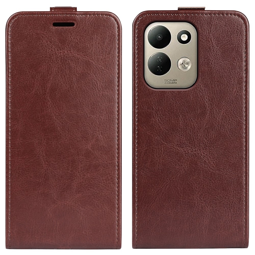 Vertical knížkové pouzdro na Xiaomi Redmi 17 4G/5G - hnědé