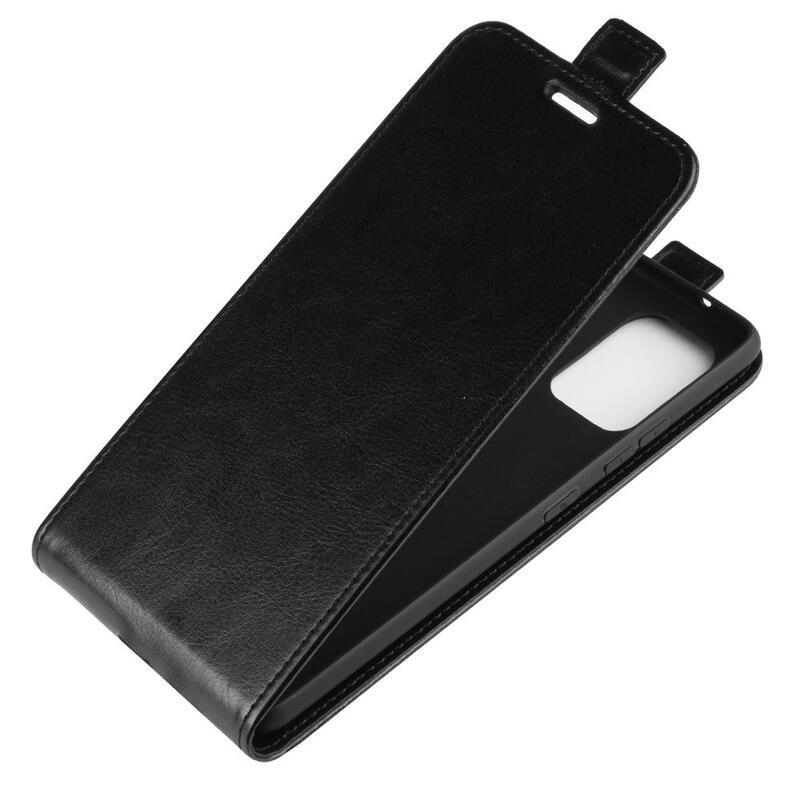 Vertical PU kožené flipové pouzdro na mobil Samsung Galaxy S10 Lite - černé