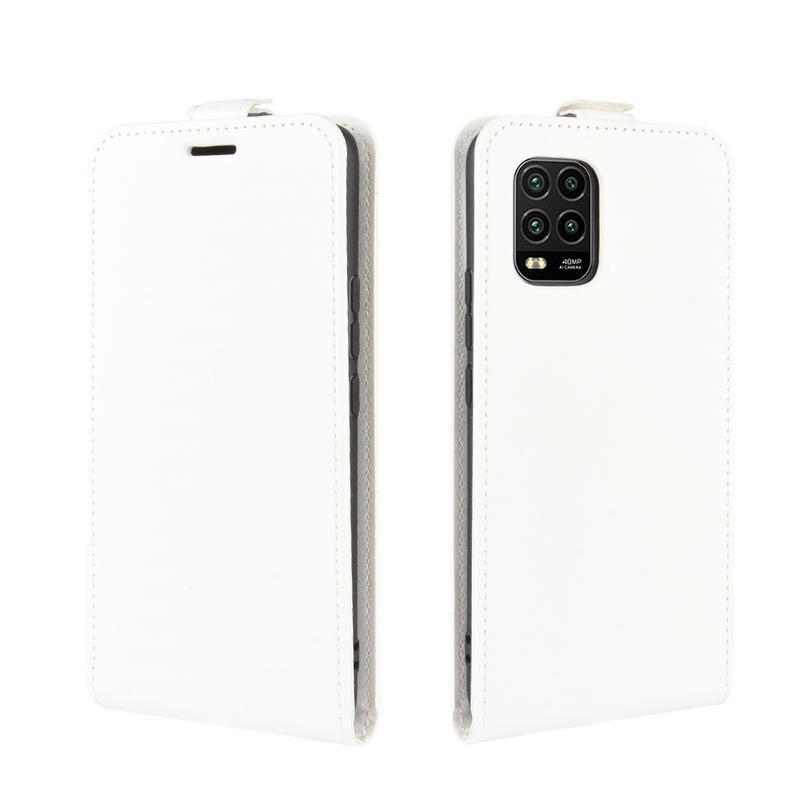 Vertical PU kožené flipové pouzdro na mobil Xiaomi Mi 10 Lite - bílé