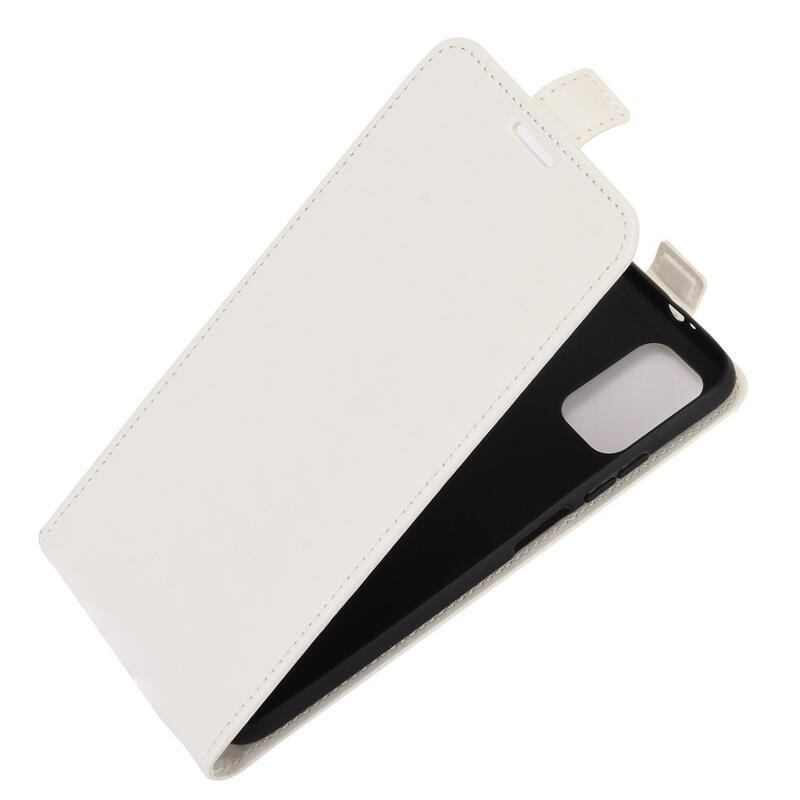 Vertical PU kožené flipové pouzdro na mobil Xiaomi Redmi 9T/Poco M3 - bílé