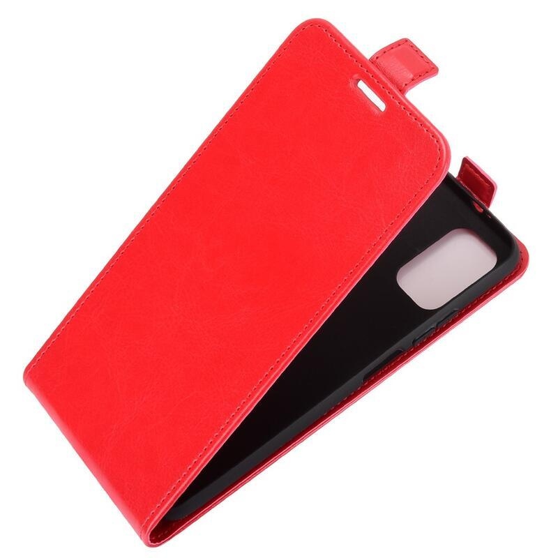 Vertical PU kožené flipové pouzdro na mobil Xiaomi Redmi 9T/Poco M3 - červené