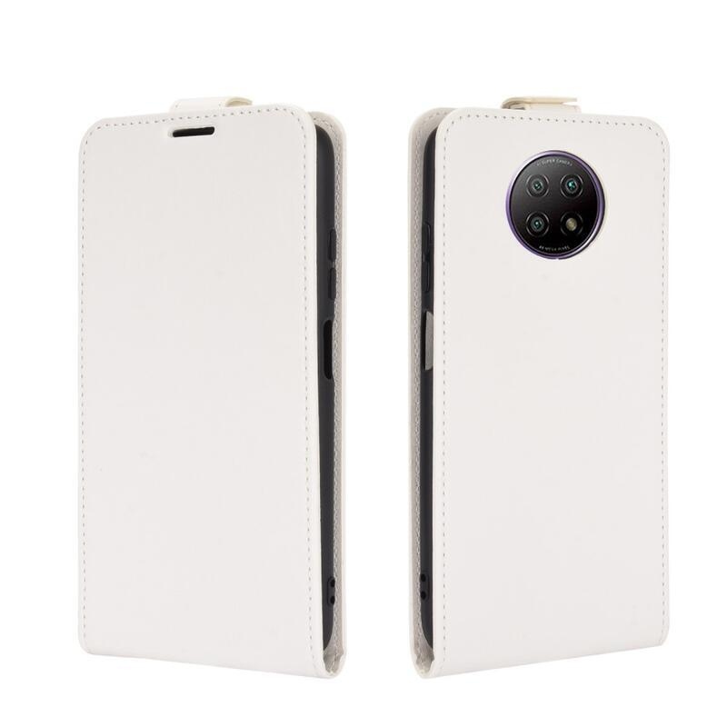 Vertical PU kožené flipové pouzdro na mobil Xiaomi Redmi Note 9T 5G - bílé