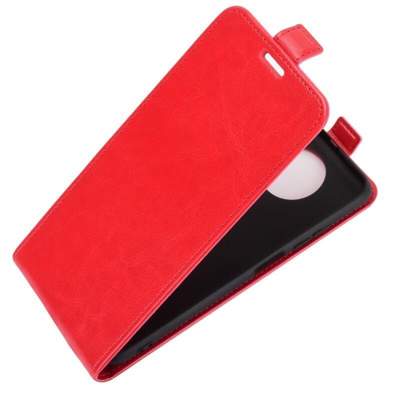 Vertical PU kožené flipové pouzdro na mobil Xiaomi Redmi Note 9T 5G - červené