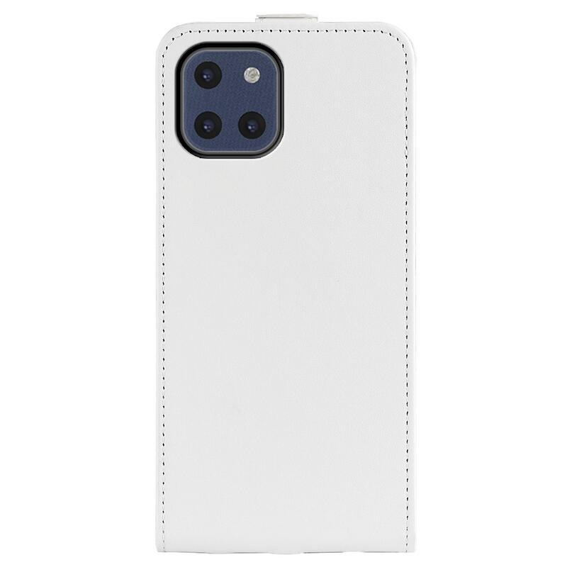 Vertical PU kožené peněženkové pouzdro na mobil Samsung Galaxy A03 - bílé