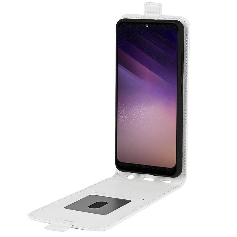 Vertical PU kožené peněženkové pouzdro na mobil Samsung Galaxy A03 - bílé