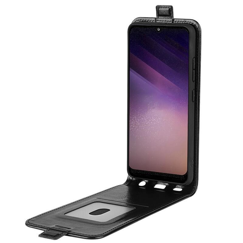 Vertical PU kožené peněženkové pouzdro na mobil Samsung Galaxy A03 - černé