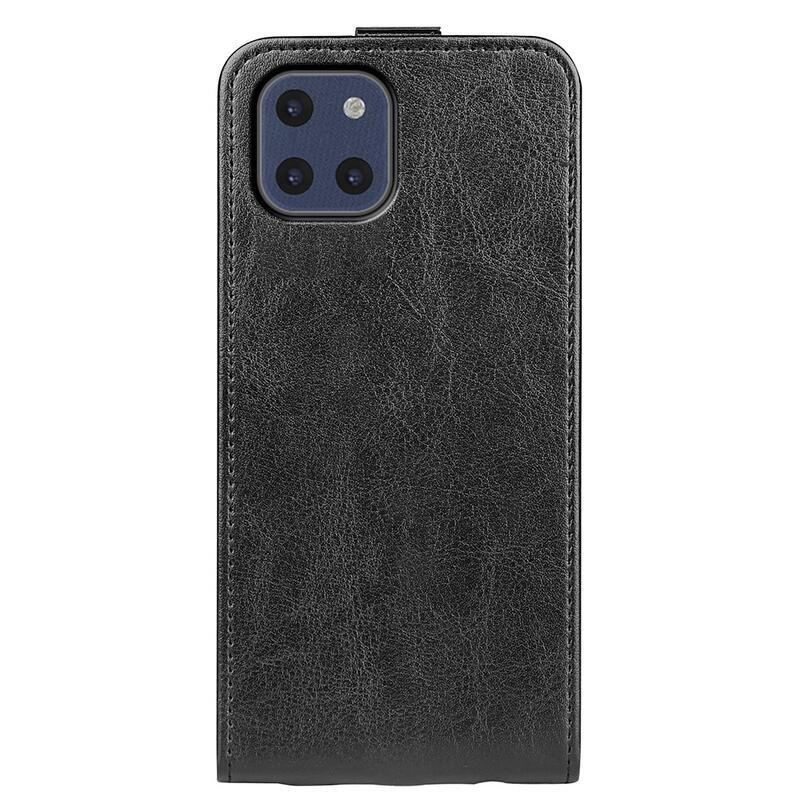Vertical PU kožené peněženkové pouzdro na mobil Samsung Galaxy A03 - černé