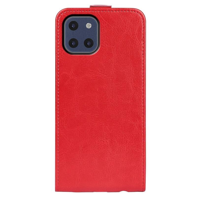 Vertical PU kožené peněženkové pouzdro na mobil Samsung Galaxy A03 - červené