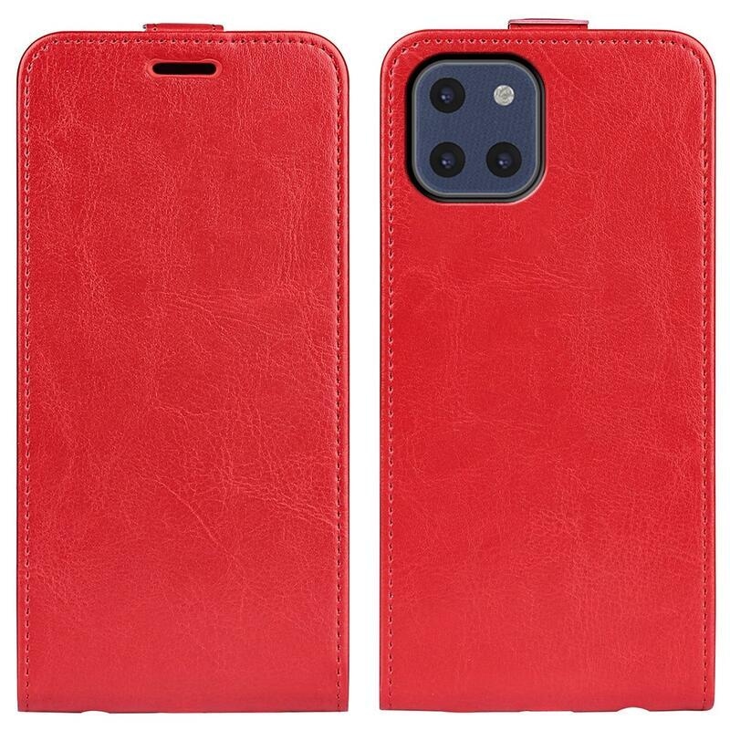 Vertical PU kožené peněženkové pouzdro na mobil Samsung Galaxy A03 - červené