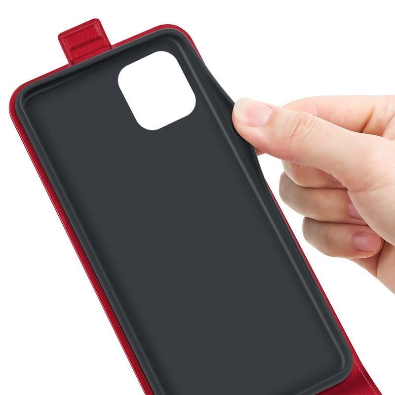 Vertical PU kožené peněženkové pouzdro na mobil Samsung Galaxy A03 - červené